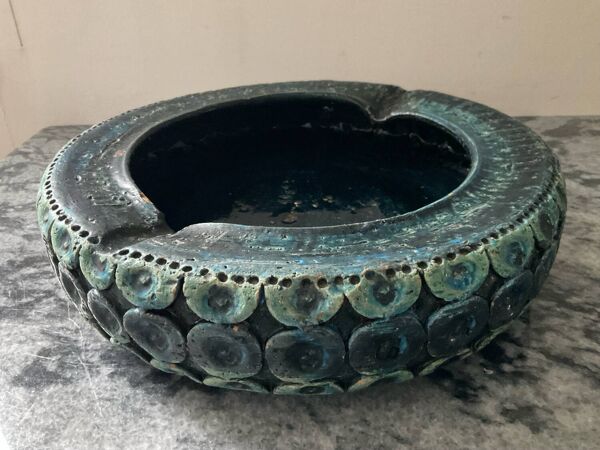 Grand cendrier Bitossi-Aldo Londi en céramique émaillée