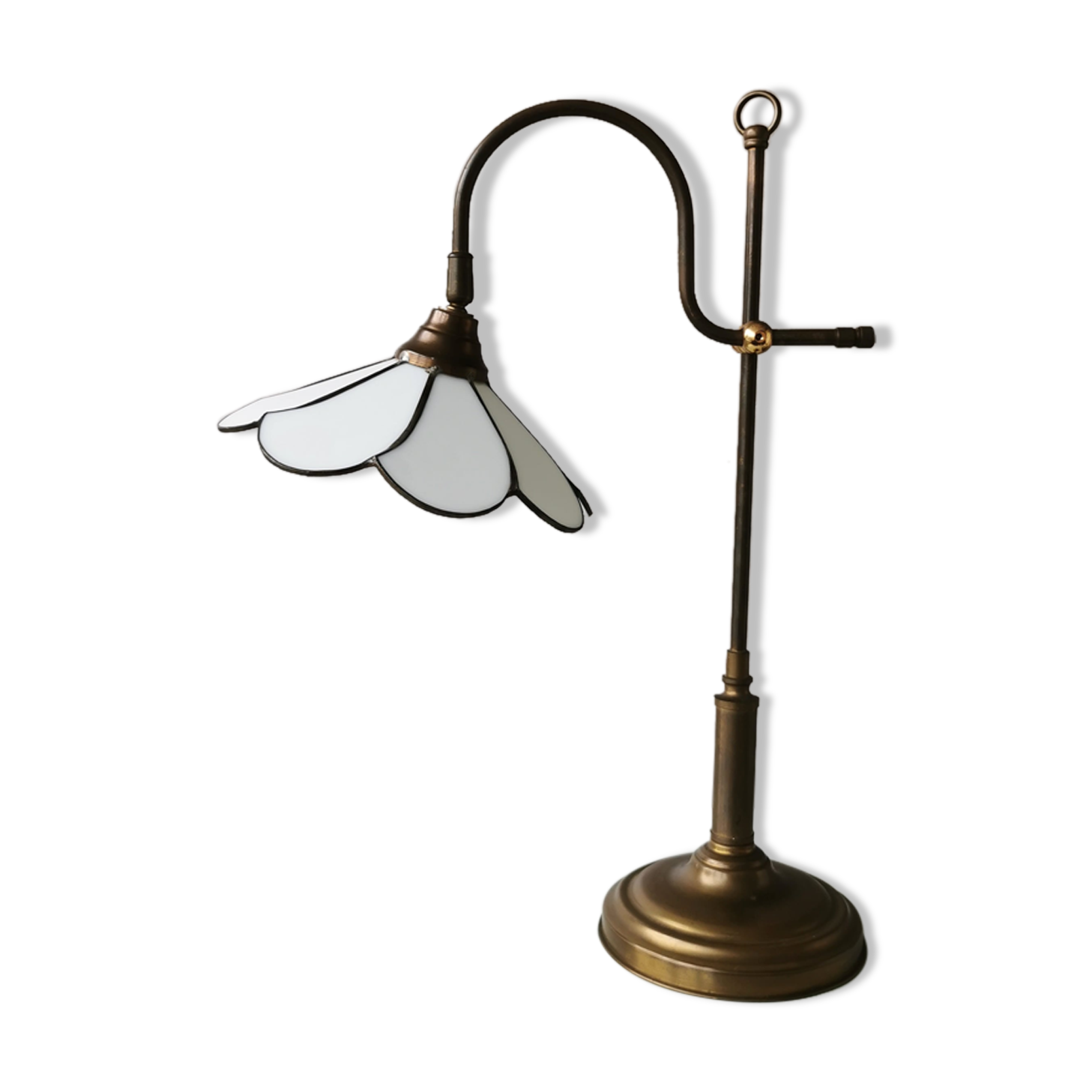 Vintage table lamp/desklamp, seventies in Tiffany style