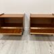 Pair of 1960s bedside tables compass feet