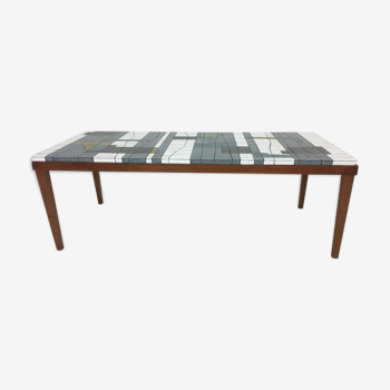 Table basse mosaïque en verre par Heinz Lilienthal 1960s