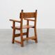 Rustic carved oak Iberian side chair, Spain ca. 1900