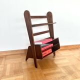 Handheld/carry-on bookcase, design A. Bocek for Krasna Jizba, Czechoslovakia, 1949