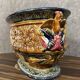 Very Important polychrome earthenware planter, French work from the 19th century.