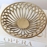 Vintage brass cut-out cup, Mid-Century design from the 1960s.