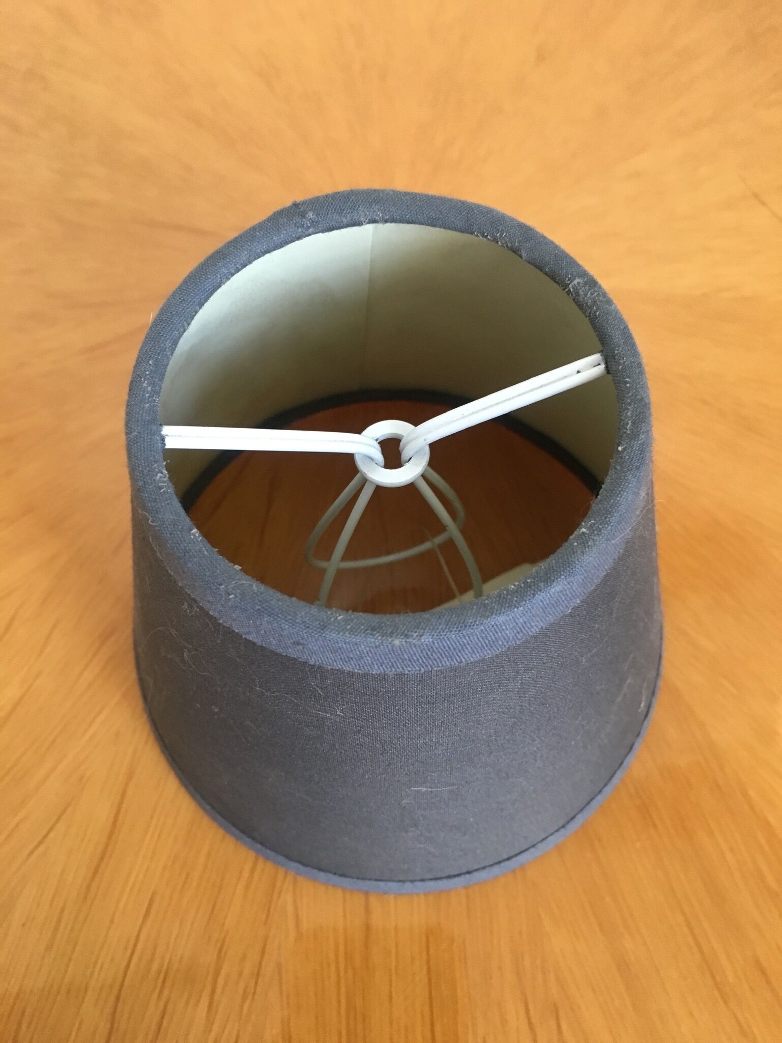 Blue fabric lampshade