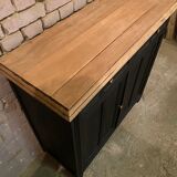 Vintage Parisian black patinated buffet