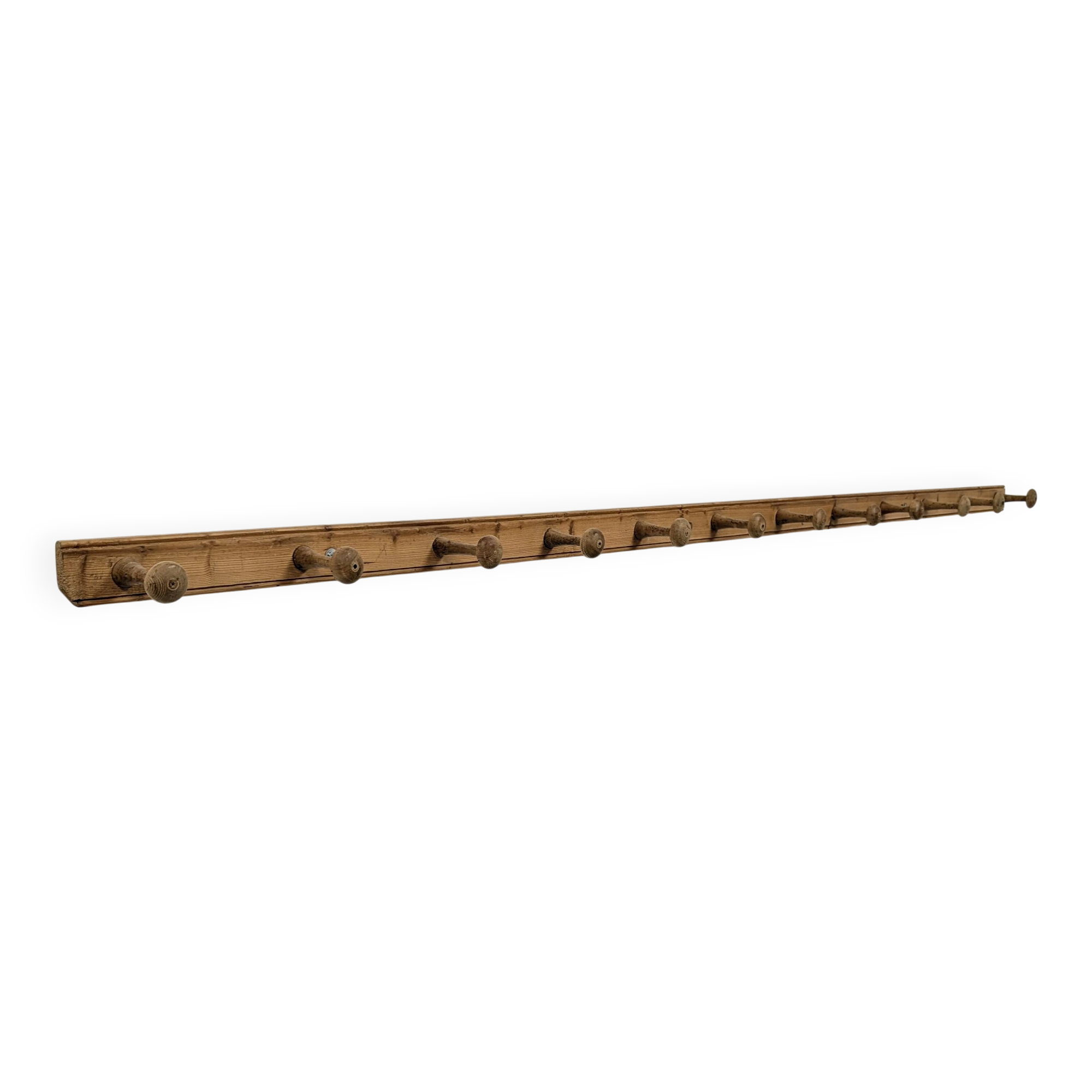 Wall-mounted coat rack with 12 hooks