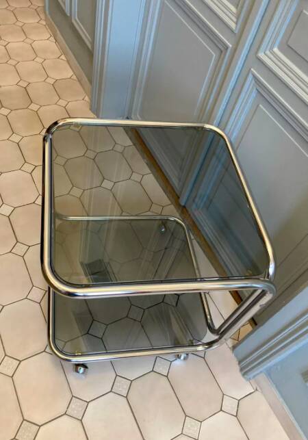 Table basse à double niveau des années 1970