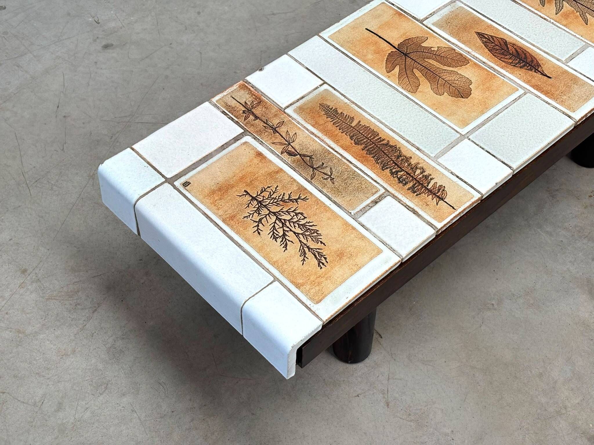 Roger Capron white ceramic coffee table