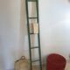 Former small vintage green ladder