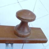 Wall mounted pine coat rack with 3 vintage hooks