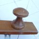 Wall mounted pine coat rack with 3 vintage hooks