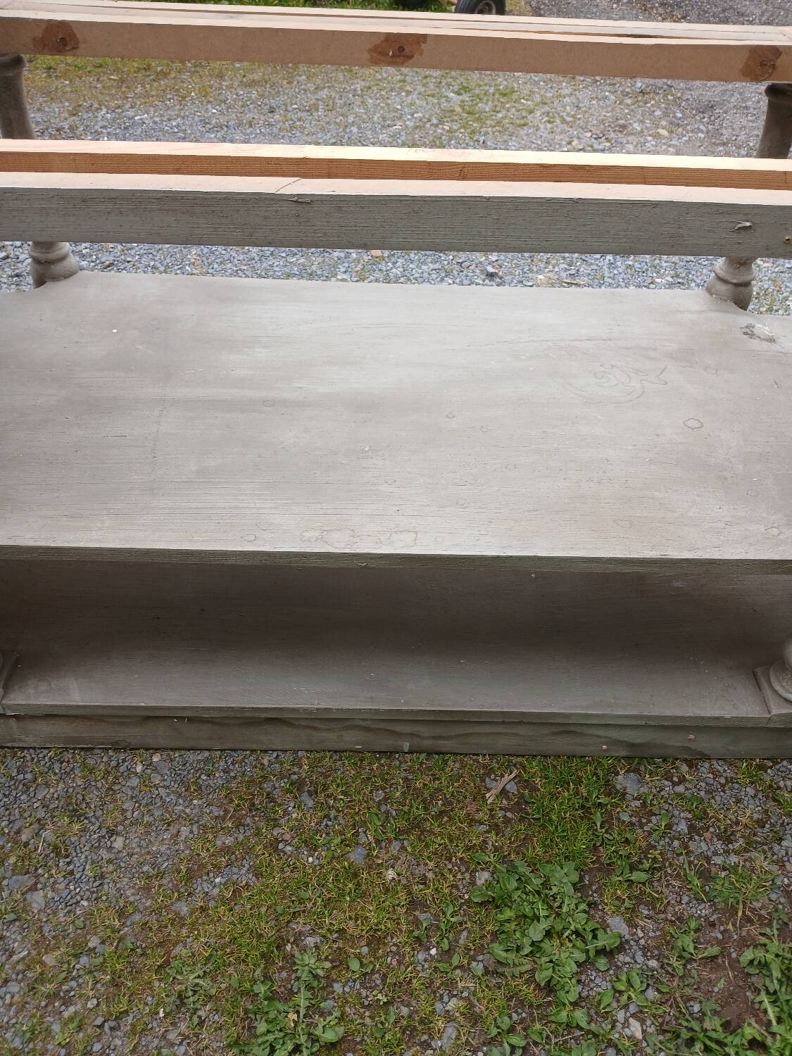 Grand meuble style drapier en bois et zinc