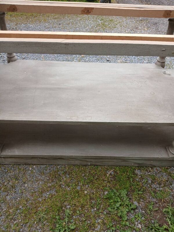 Grand meuble style drapier en bois et zinc