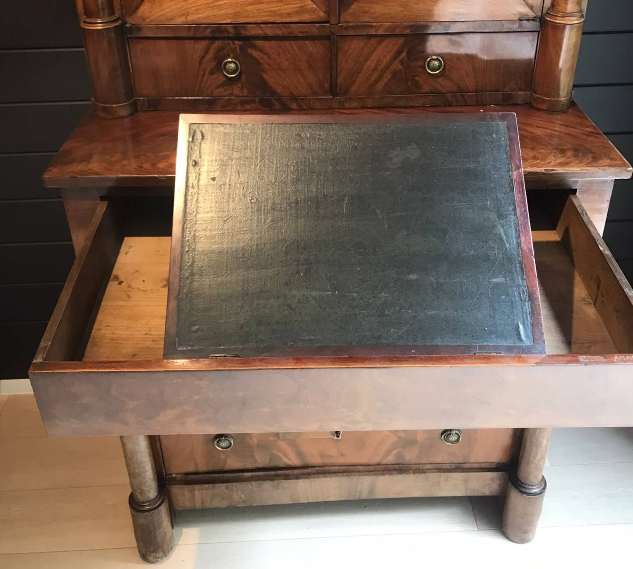 Empire period mahogany cabinet secretary