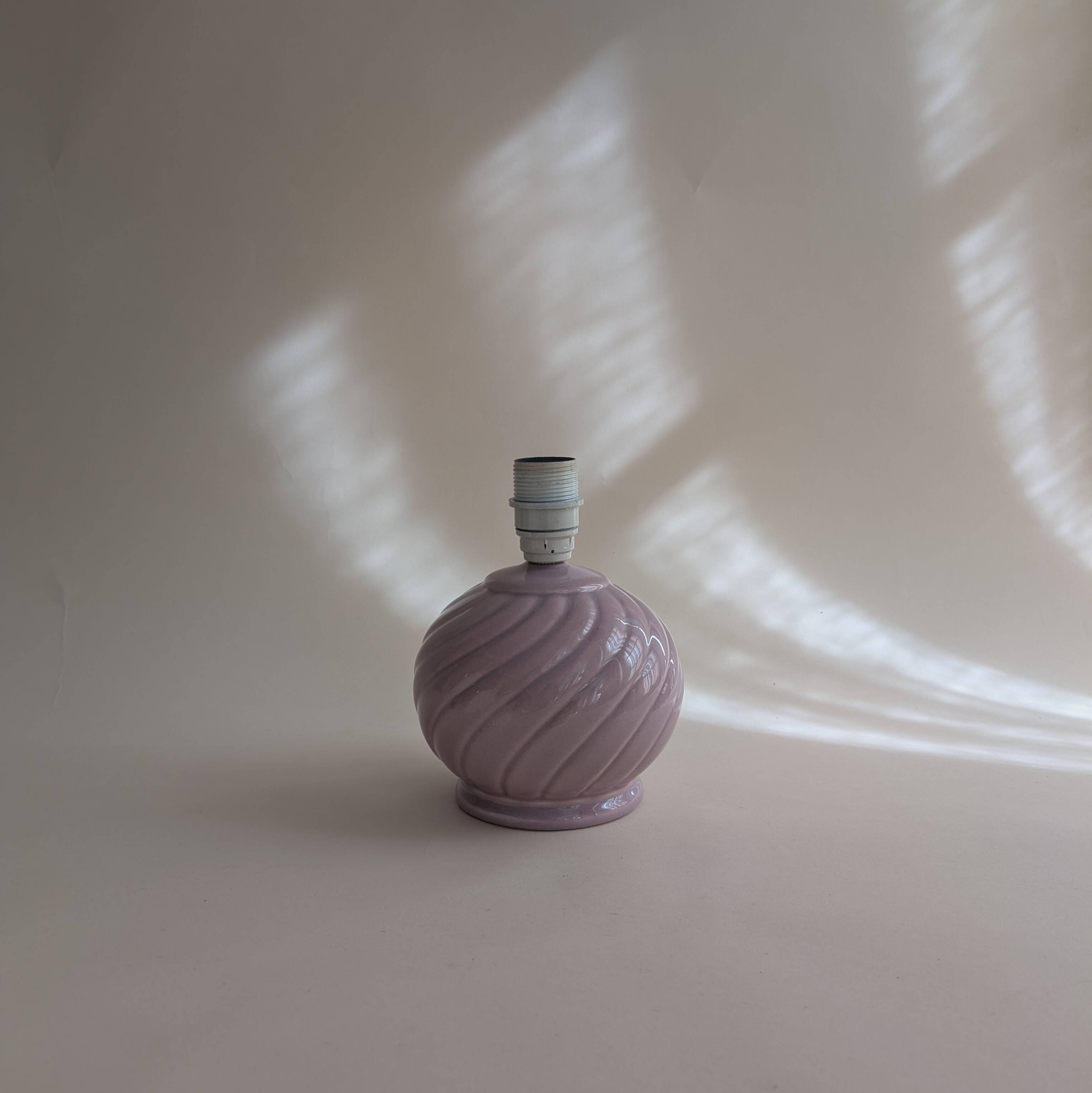 Candy pink ceramic lamp