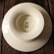 Cup on foot roses green circle gilding saint amand