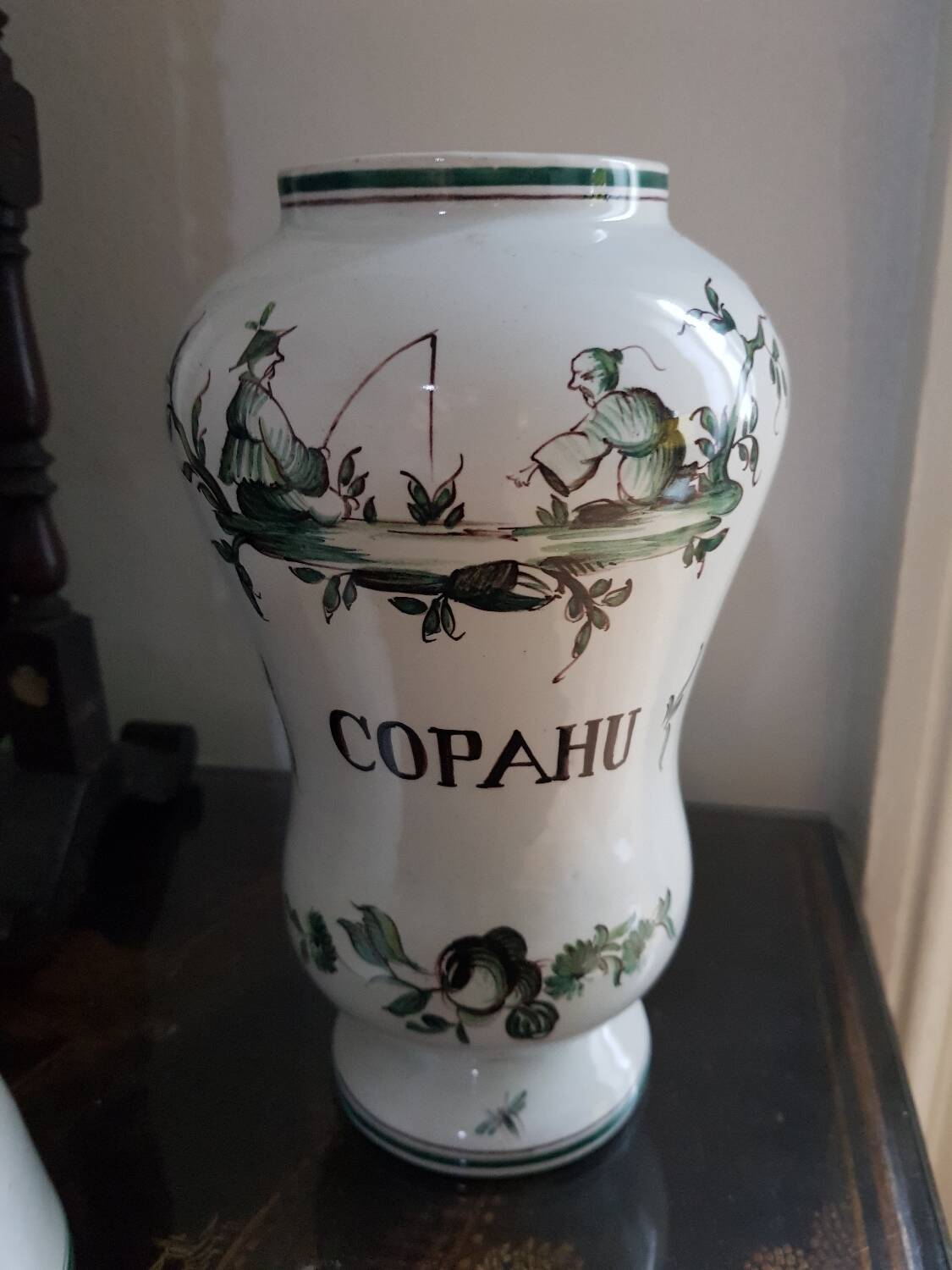 Old ceramic apothecary pot