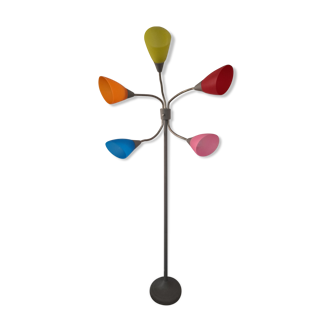 Vintage multi coloured italian floor lamp