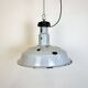 Large Industrial Midcentury Grey Enamel Factory Lamp, 1950s