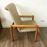 80s cream leather armchair Flàttoto