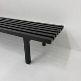 Mid-century slatted wooden bench Martin Visser style , 1970’s