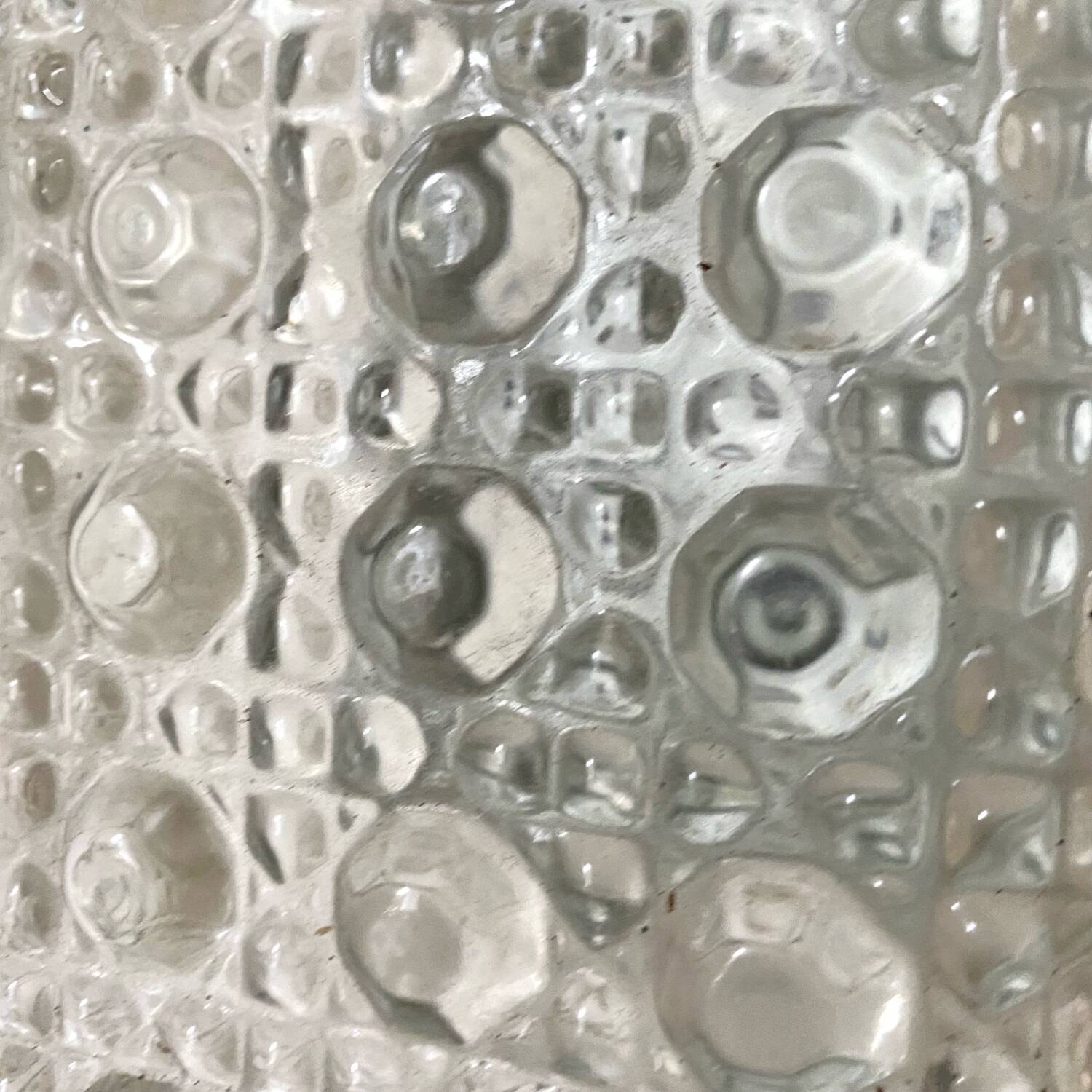 Rectangular moulded glass ceiling light