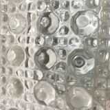 Rectangular moulded glass ceiling light