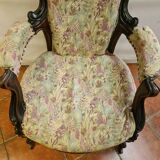 Fauteuil bergère style Napoleon III en palissandre