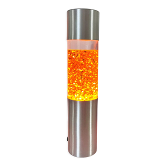 Lampe lave à paillettes années 70