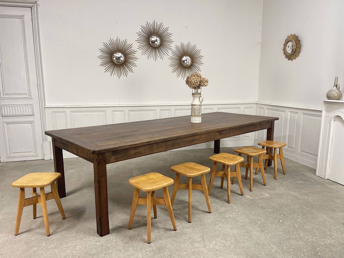 Large 1930s monastic-style table