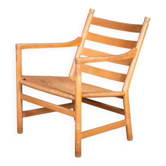 CH44 armchair in beech and natural paper cord by Hans J. Wegner for Carl Hansen & Søn, 1960s