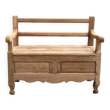 Banc coffre en chêne massif