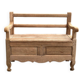 Banc coffre en chêne massif