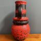 Scheurich vase model 428-26 red and black west germany pottery