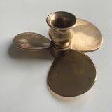 Propeller candle holder in solid brass