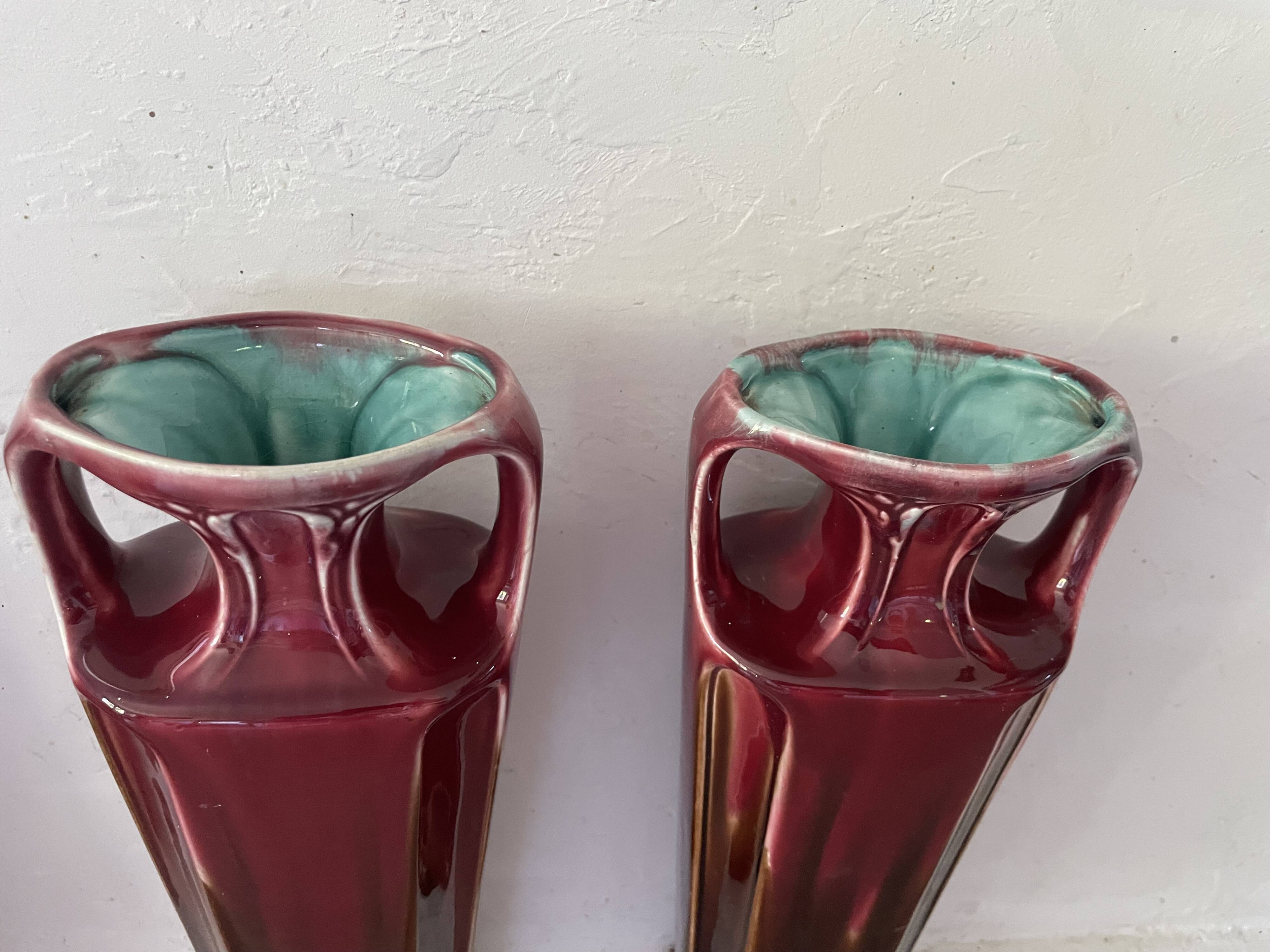 Pair of Orchies Art Deco vases