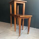 50s oak fifth wheel console