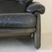 B&B Italia Vintage Leather Sofa Modell Coronado Designed By Afra & Tobia Scarpa