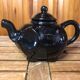Old vintage black ceramic elephant shaped teapot #a474