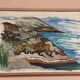Swedish oil on canvas "At the Shore" by B. Blocking, vintage & framed 51x39cm