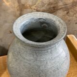 Old bluish grey ceramic vase