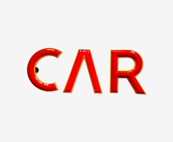Enseigne car en émail vintage
