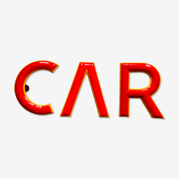 Vintage enamel  car  sign