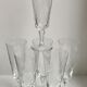 Set of 6 champagne flutes in crystal engraved years 50-60