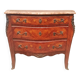 Commode style Louis XV en marqueterie de fleurs