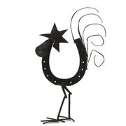 Sculpture d'Art populaire, coq en métal, années 50