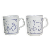 Paire de mugs, Boch, vintage