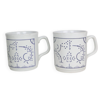 Pair of mugs, Boch, vintage
