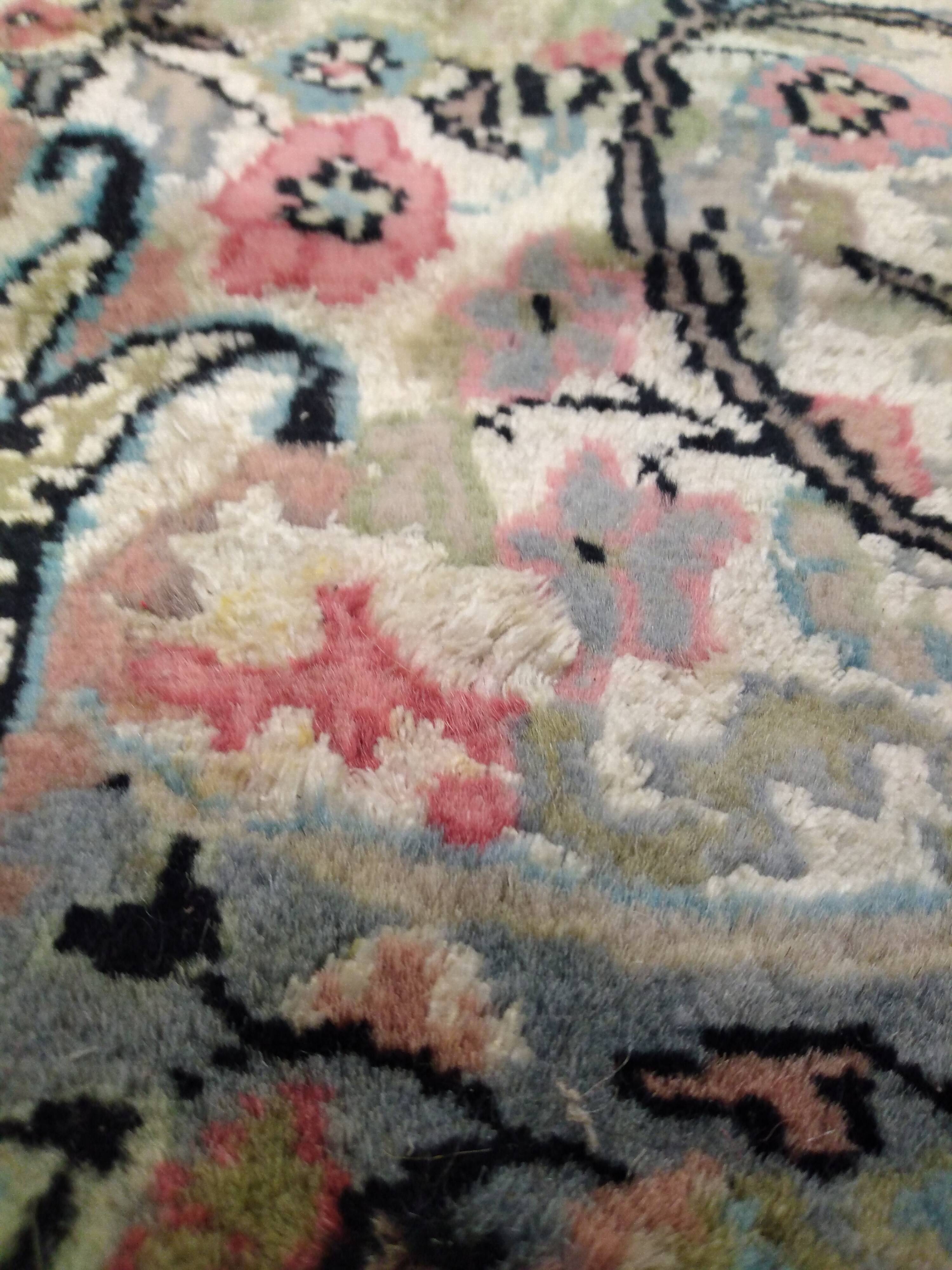 Persian wool and silk rug